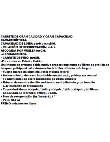 FIN-NOR CARRETO OFFSHORE SPINNING 