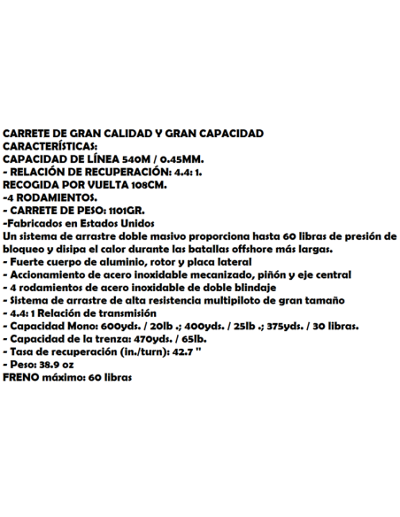 FIN-NOR CARRETO OFFSHORE SPINNING 