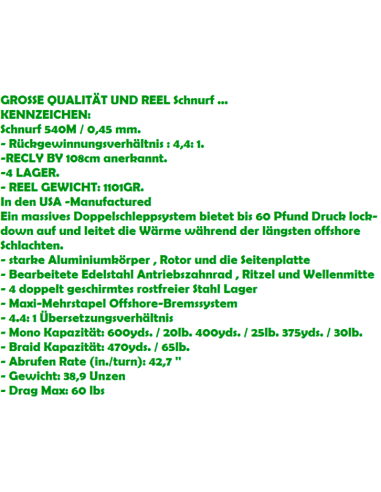 FIN-NOR CARRETE OFFSHORE SPINNING 