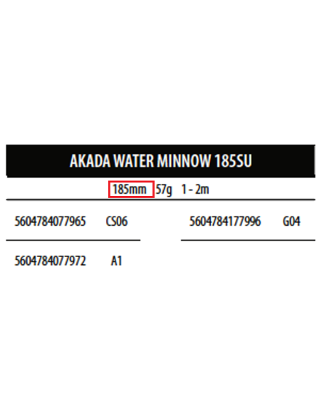 VEGA ESQUER AKADA WATER MINNOW  18,5 CM.