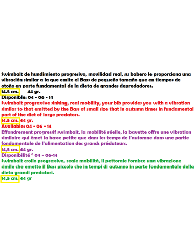 VEGA LURE AKADA SLIGHTER MINNOW 14,5CM.