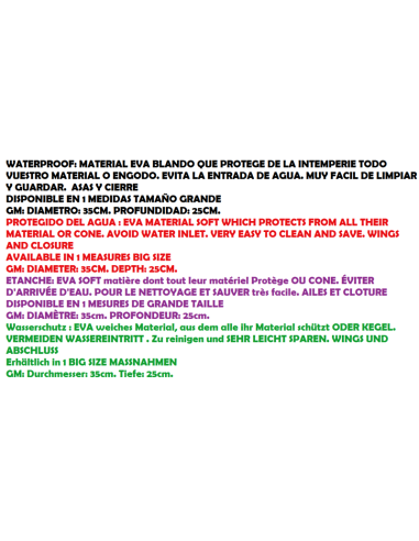 SENSAS BALDE capa impermeável 35 CM