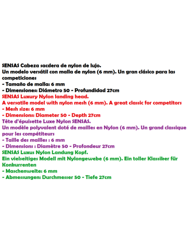 SENSAS REDE LUXE NYLON 0,6 - D.50