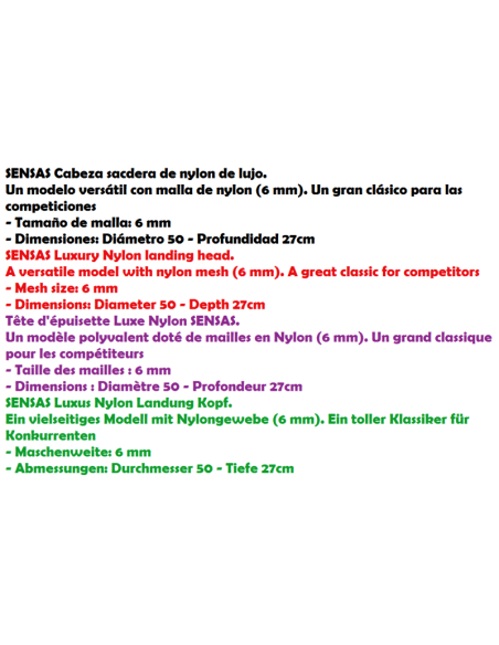 SENSAS CAP SALABRE LUXE NYLON 0,6 - D.50