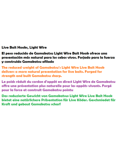 GAMAKATSU HAKEN LIVE BAIT LIGHT WIRE