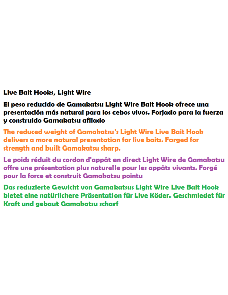 GAMAKATSU HAM LIVE BAIT LIGHT WIRE