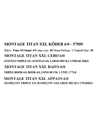 PEZON&MICHEL MONTAGEM PEIXE GATO TITAN XXL - ISCA 6/0