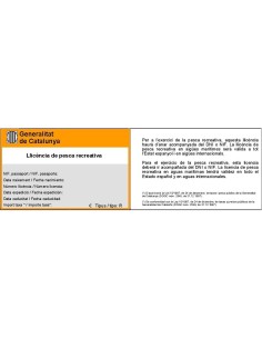 LICENÇA DE PESCA DE DESPORTO PARA CATALUNHA