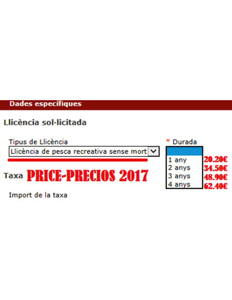 NOVA LICENÇA DE PESCA ESPORTIVA SEM MORTE DA CATALUNHA