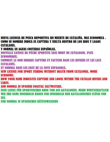 NEW LICENSE FOR SPORT FISHING WITHOUT DEATH FROM CATALONIA