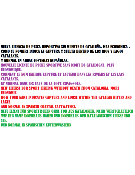 NEW LICENSE FOR SPORT FISHING WITHOUT DEATH FROM CATALONIA