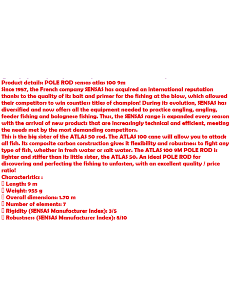 CANNA ROUBASIENNE SENSAS ATLAS 100 , 9M.