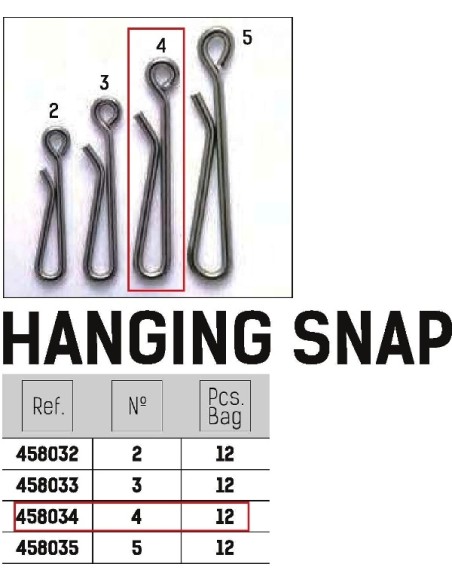 HANGING SNAP TITAN 12 UNITÉS
