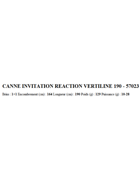 PEZON & MICHEL ANGELRUTE INVITATION REACTION VERTILINE 190