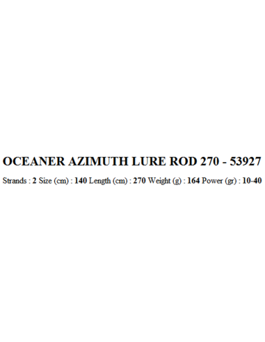 PEZON & MICHEL CAÑA OCEANER AZIMUTH LURE 270