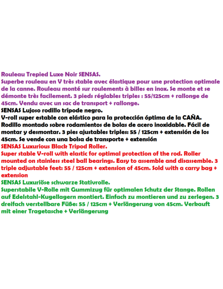 SENSAS ROULEAU TREPIED LUXE NOIR V