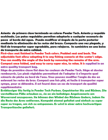 SENSAS FAUTEUIL FEEDER TECH AMSTERDAM + SAC