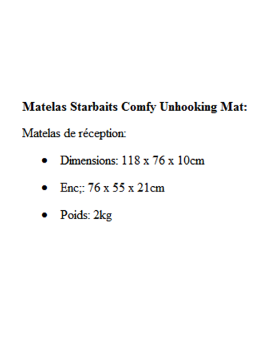 STARBAITS COMFY UNHOOKING MAT CARPA