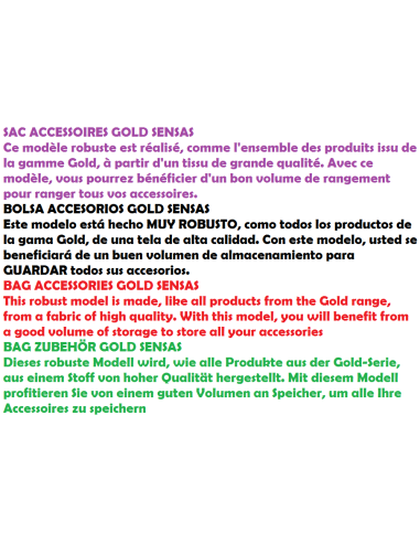 SENSAS SAC ACCESSOIRES GOLD 70X30X30 CM