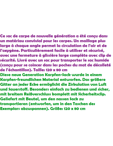 STARBAITS SPECIMEN CARP SACO RETENCION