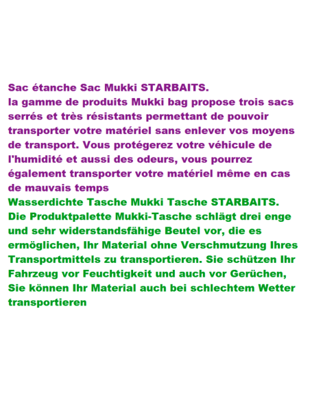 STARBAITS MUKKI, HERMETIC BAG