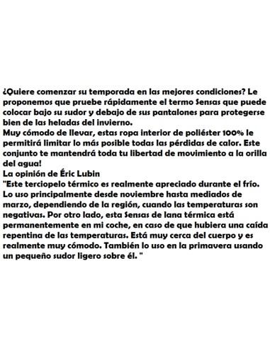 SENSAS CONJUNTO TERMICO