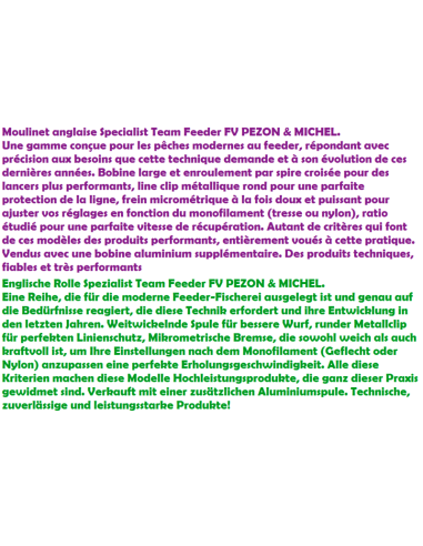 PEZON & MICHEL MOLINELLO SPECIALIST MATCH TEAM FEEDER FV 400