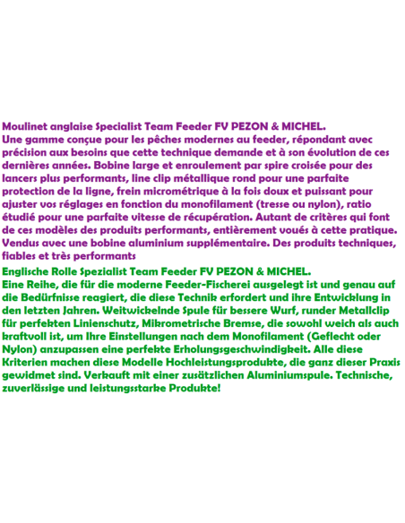 PEZON & MICHEL MOULINET SPECIALIST MATCH TEAM FEEDER FV 400