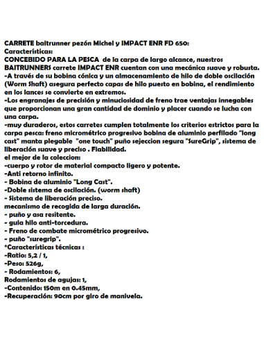 PEZON & MICHEL ANGELROLLE IMPACT ENR FD 650