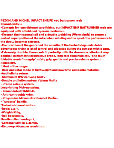 PEZON & MICHEL MOULINET IMPACT ENR FD 650