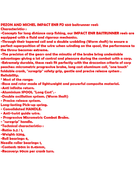 PEZON & MICHEL MOULINET IMPACT ENR FD 650
