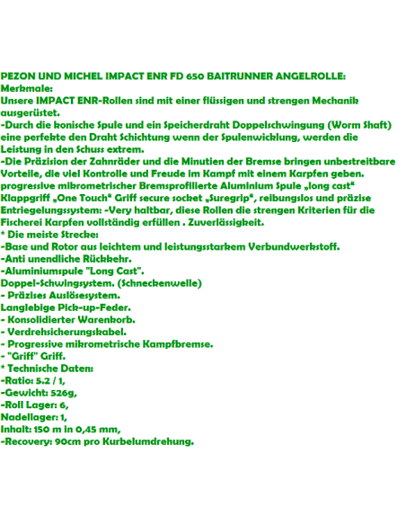 PEZON & MICHEL CARRET IMPACT ENR FD 650