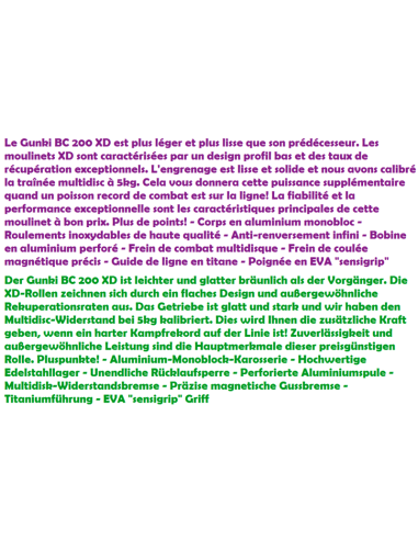 PEZON & MICHEL CARRETE GUNKI BC 200 XD