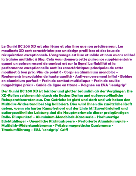 PEZON & MICHEL CARRETE GUNKI BC 200 XD