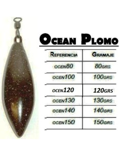 PLOMO  PLASTIFICADO OCEAN CON EMERILLON