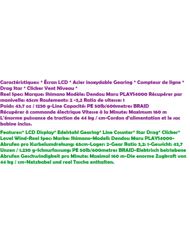 SHIMANO DENDOU MARU 4000 PLAYS