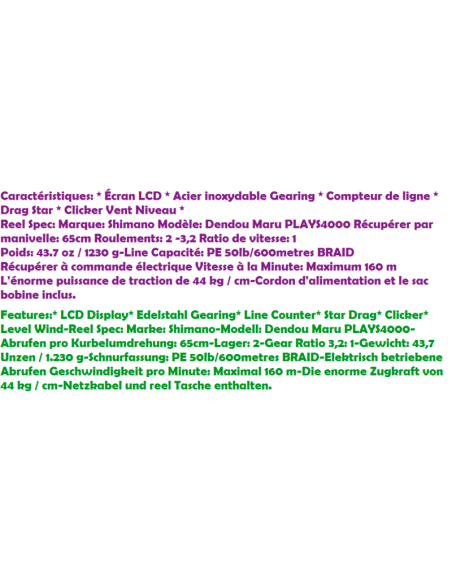 SHIMANO DENDOU MARU 4000 PLAYS