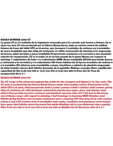 BANAX CARRETO GT XTREME JIGGING