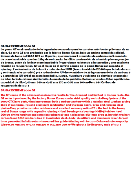 BANAX MOULINET GT XTREME JIGGING