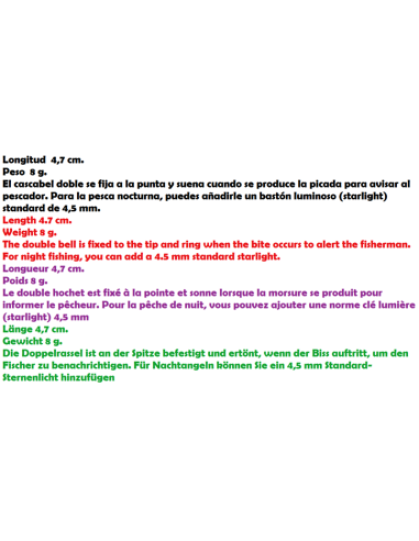 EVIA CASCABEL DOBLE  PINZA PLASTICA