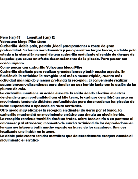 Yokozuna CULLERETA MEGA PIKE 47 GR.