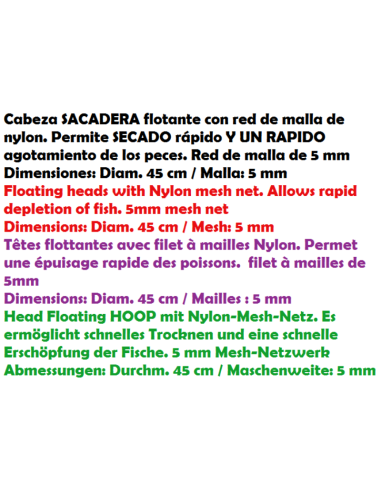 SENSAS CABEZA SACADERA TEAM FLOTANTE 45CM (5MM)