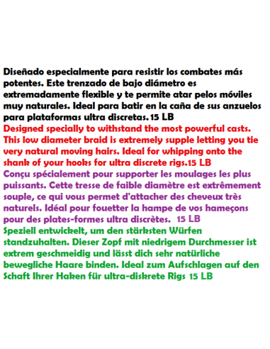 STARBAITS TRENZADO HAIR BRAID  20M.