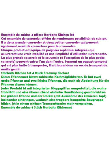 STARBAITS COZINHA SET FREEWAY + CHALEIRA