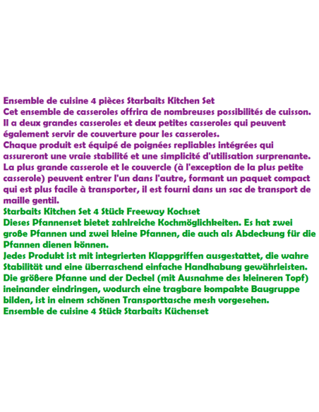 STARBAITS SET COTTURA FREEWAY + BOLLITORE