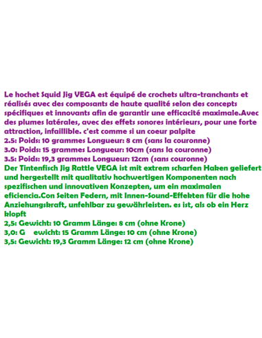 JIBIONERA VEGA RATTLE SQUID JIG