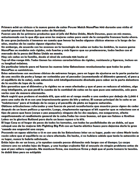 SENSAS POLE ROD UK POWER MATCH NANOFLEX 875