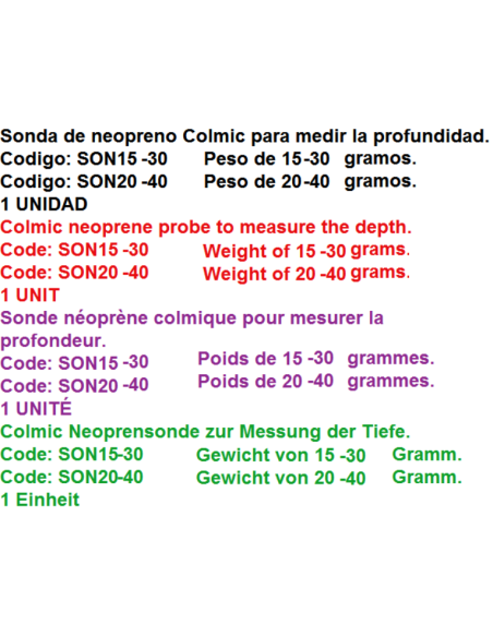 COLMIC, NEOPRENE PROBE