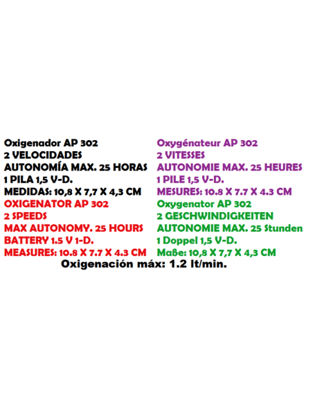 GRAUVELL OXYGENADOR AP 302, 2 VELOCIDADES