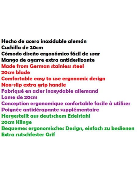 CUCHILLO DE FILETEAR WASABI 20 CM (EN BLISTER)